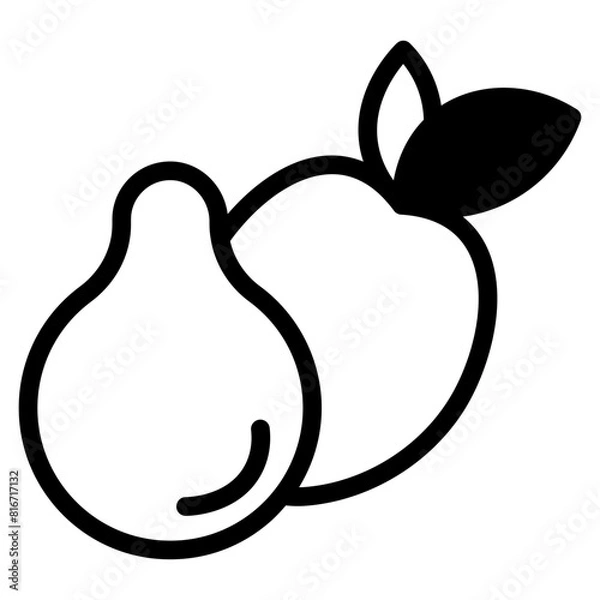 Fototapeta pear dualtone
