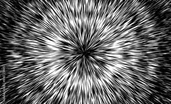 Fototapeta 打ち上げ花火　夏　背景　夜空　漫画