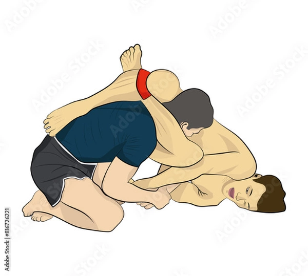 Obraz Triangle choke  brazilian jiu jitsu fight