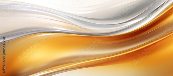 Fototapeta The shimmering colors of gold and silver gleam beautifully in the copy space image