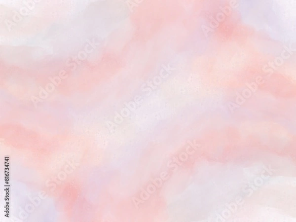 Obraz もくもく雲のような水彩テクスチャの背景素材