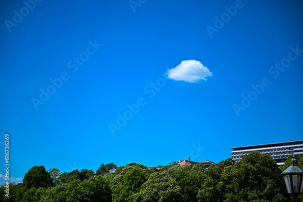 Obraz blue sky and white cloud