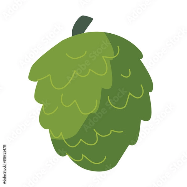 Fototapeta Whole soursop fruit vector illustation, gambar buah sirsak or sirsat icon, guanabana or graviola image isolated on white background, annona muricata clipart
