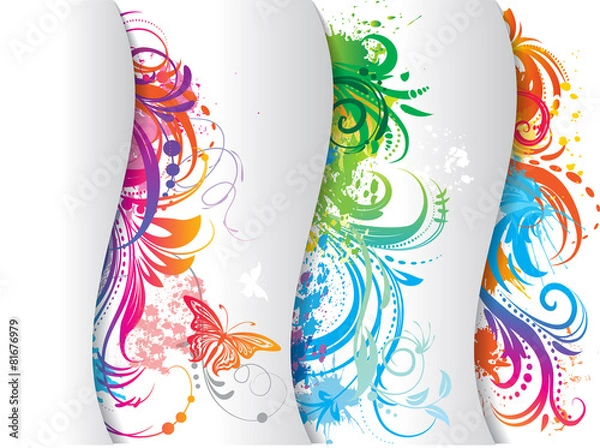 Fototapeta Set of colored banner.