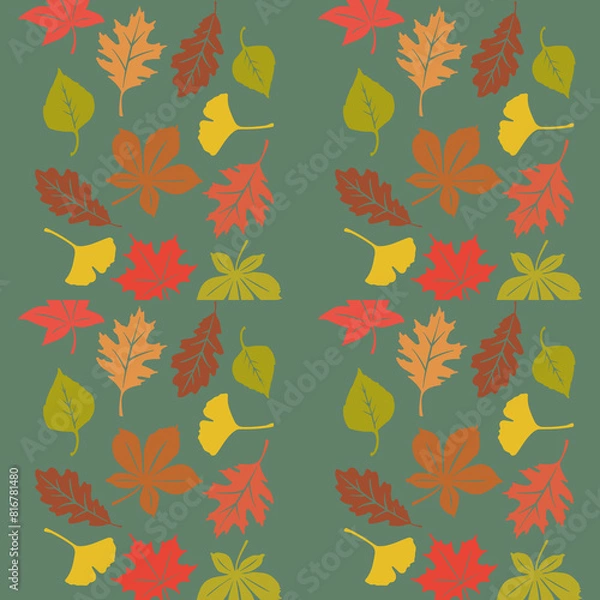 Obraz autumn leaves patterning