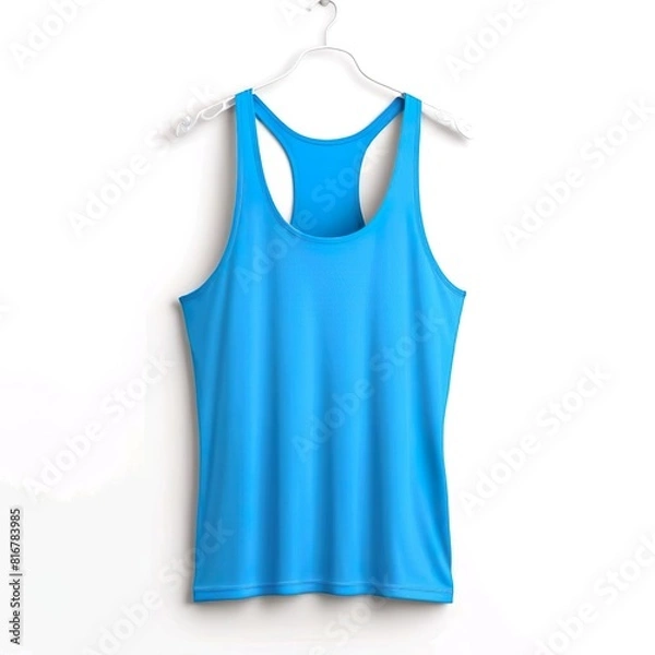 Fototapeta blue Tank Top on a white background