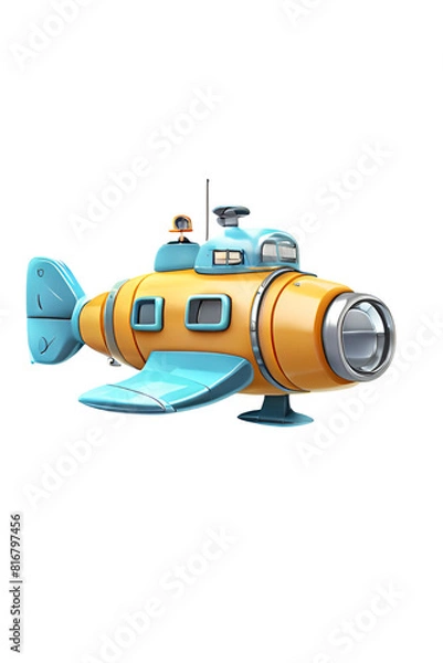 Obraz Cartoon Submarine 3d 