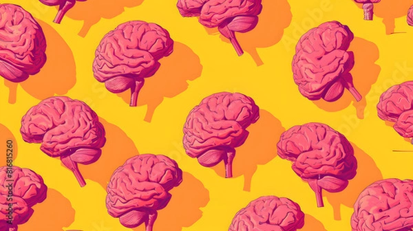 Fototapeta A human brain colourful pattern