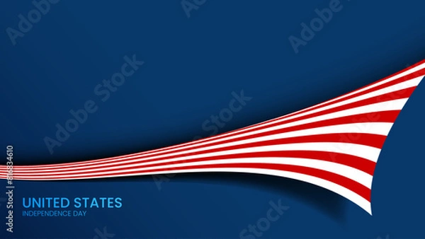 Fototapeta USA Independence day bannner presentation copyspace