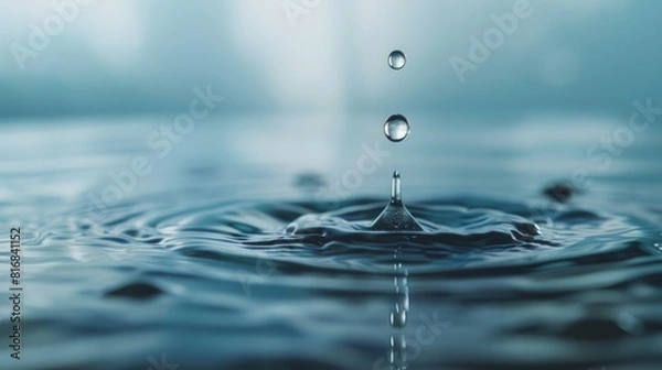 Fototapeta Step into a world where time stands still, and the essence of water is captured in breathtaking detail. 