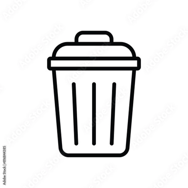 Fototapeta trash can icon vector design template simple and clean