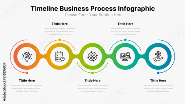 Obraz Timeline business infographic process template
