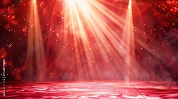 Obraz A glowing lights stage background