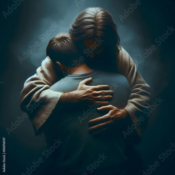 Obraz Jesus comforting man