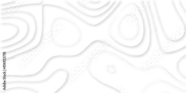 Fototapeta Topographic map lines, contour background, Vector contour topographic map background. paper texture Imitation of a geographical map. Modern design with White background. 