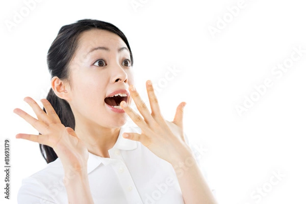 Obraz 驚く女性