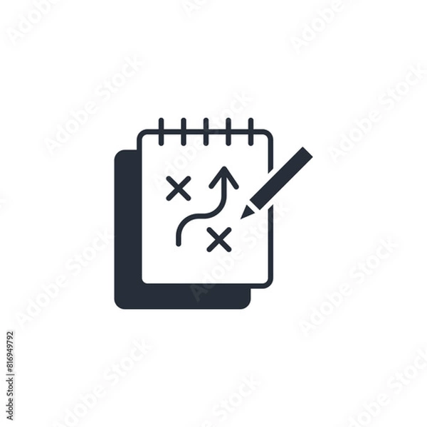 Fototapeta plan icon. vector.Editable stroke.linear style sign for use web design,logo.Symbol illustration.