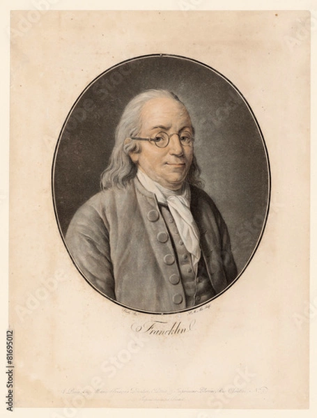 Obraz Portrait of Benjamin Franklin