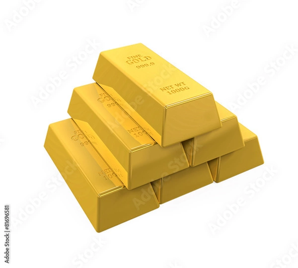 Obraz Gold Bars Isolated
