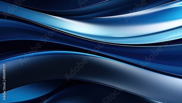 Fototapeta A background with an abstract metallic sheen in shades of blue