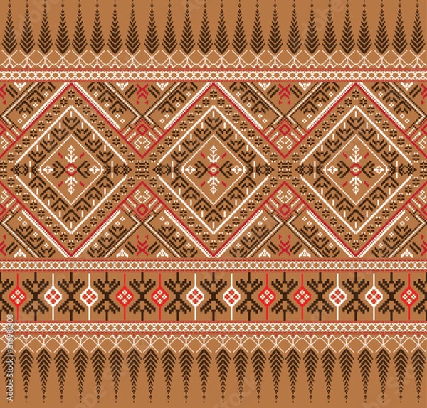 Obraz The fabric pattern is unique and created from the design.