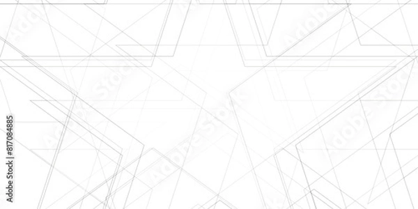 Fototapeta Abstract background with lines. Architecture building construction structure pattern. Digital geometric technology businesses illustration vector shape.