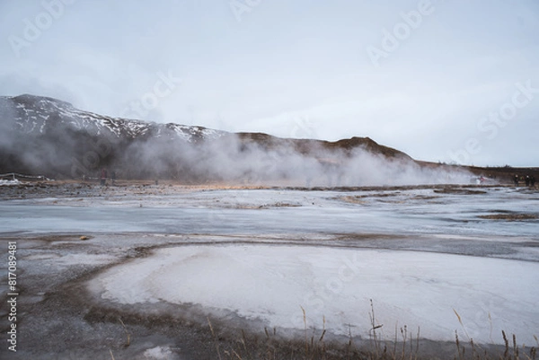 Obraz Winter landscape with fog