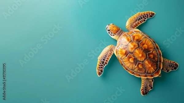 Fototapeta world turtle day with copy space