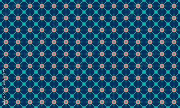 Obraz Grid-Based Design Seamless Pattern Wallpaper Background