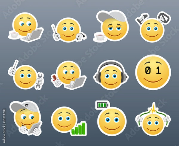 Obraz Smilies IT system
