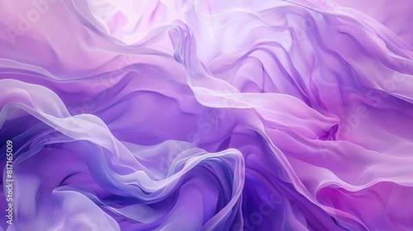Fototapeta A purple and white fabric with a wave pattern