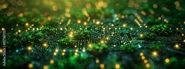 Fototapeta Sustainable Investment Network: Networks connecting investors with green opportunities.