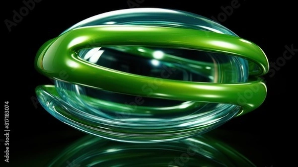 Fototapeta green glowing sphere