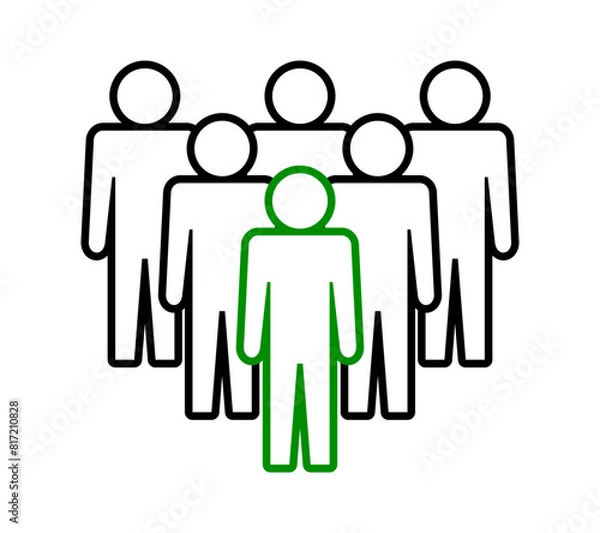 Obraz Symbol, ikona ludzi. Plik wektorowy.