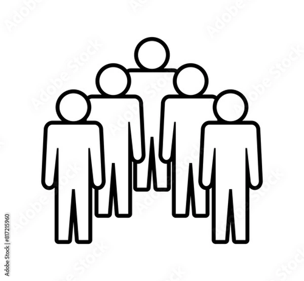 Obraz Symbol, ikona ludzi. Plik wektorowy.