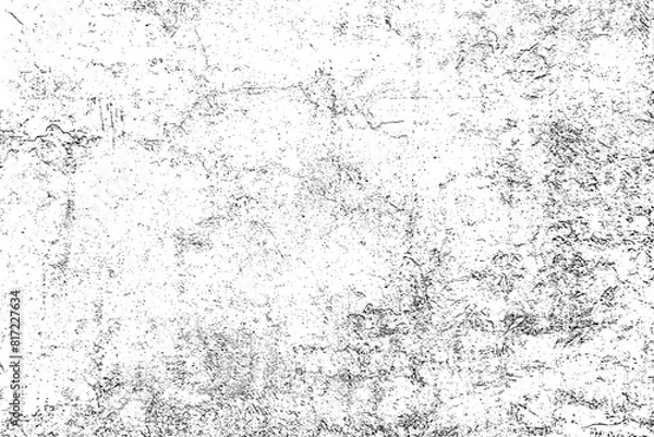 Fototapeta Black and white grunge frame. Distress overlay texture border. Abstract surface dust and rough dirty wall background concept. Worn, torn, weathered effect. Vector illustration, EPS 10.	
