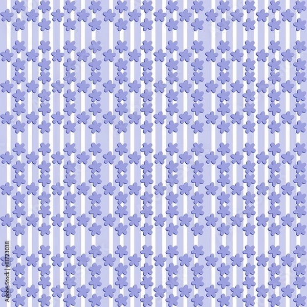 Fototapeta Bluish pattern with flax flower shape