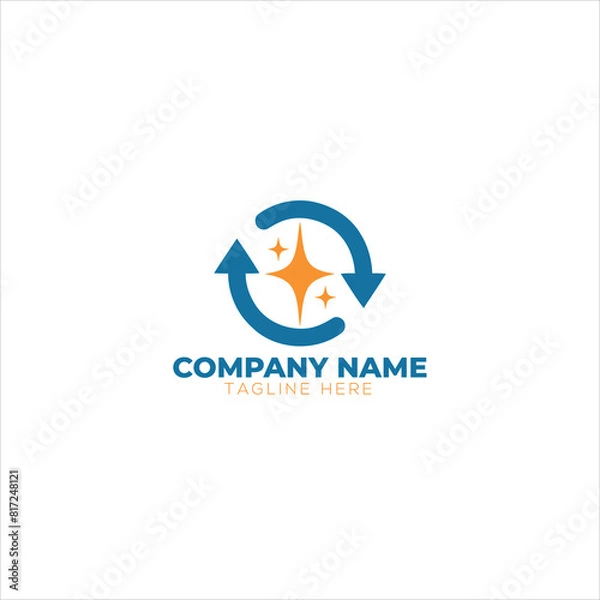 Fototapeta Electric Logo, house with thunder bolt combination, electric design
