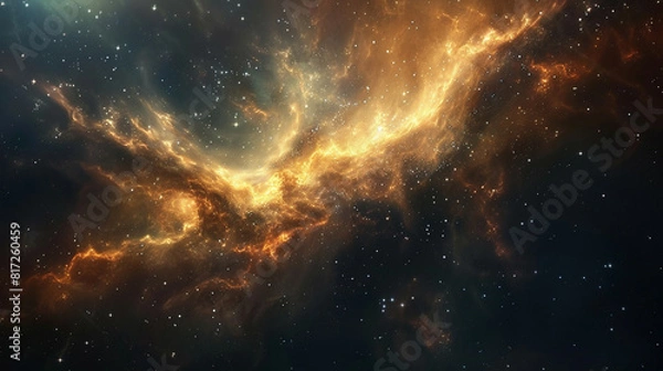 Fototapeta Stunning Macro Photo Captures Intricate Details of a Cosmic Dust Cloud in Space