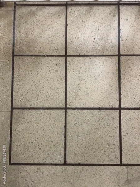 Fototapeta detalle de un viejo revestimiento granítico de un piso