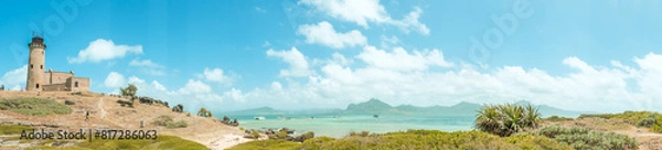 Fototapeta ile au phare or Lighthouse island in Mauritius