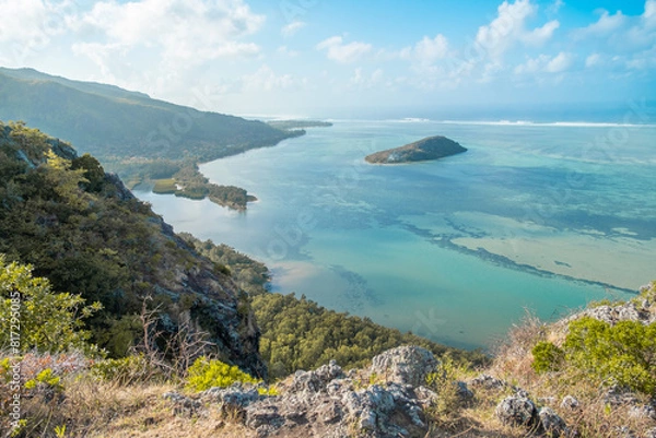 Fototapeta Views during the Le Morne Brabant Hike - the highest point of Mauritius
