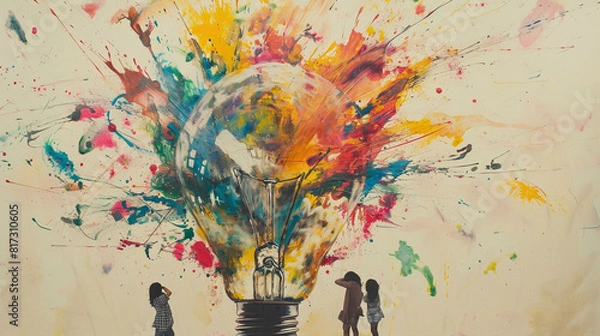 Fototapeta Bright Ideas A Spark of Imagination
