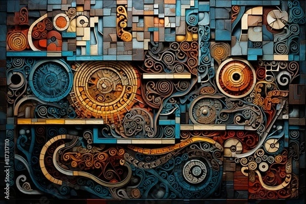 Obraz A Multifaceted Wooden Artwork