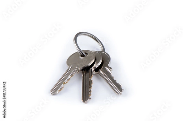 Fototapeta House keys on keyring