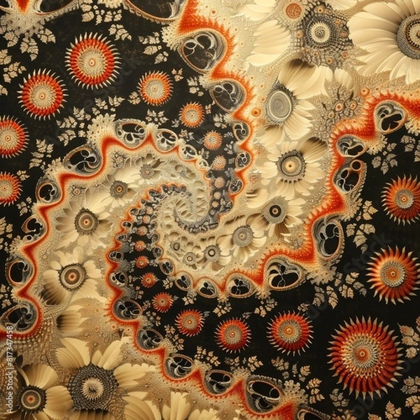 Fototapeta Abstract Pattern, delving into the intricate world of fractal geometry