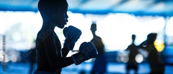 Obraz Young children in a boxing class