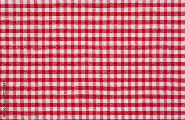Obraz Red tablecloth background with vignette