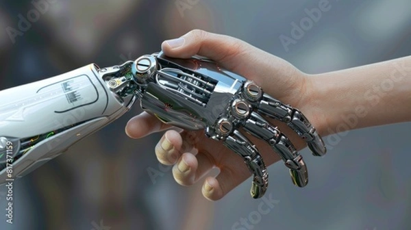 Fototapeta Robotic Handshake 8
