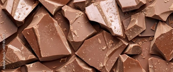 Fototapeta Abstract Background World Chocolate Day, Chocolate Shard Patterns, World Chocolate Day Background